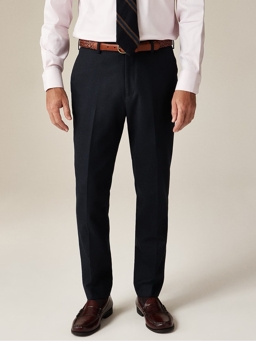 J. CREW Ludlow Slim-fit suit pant in English cotton-wool blend Navy 30/30 BH231